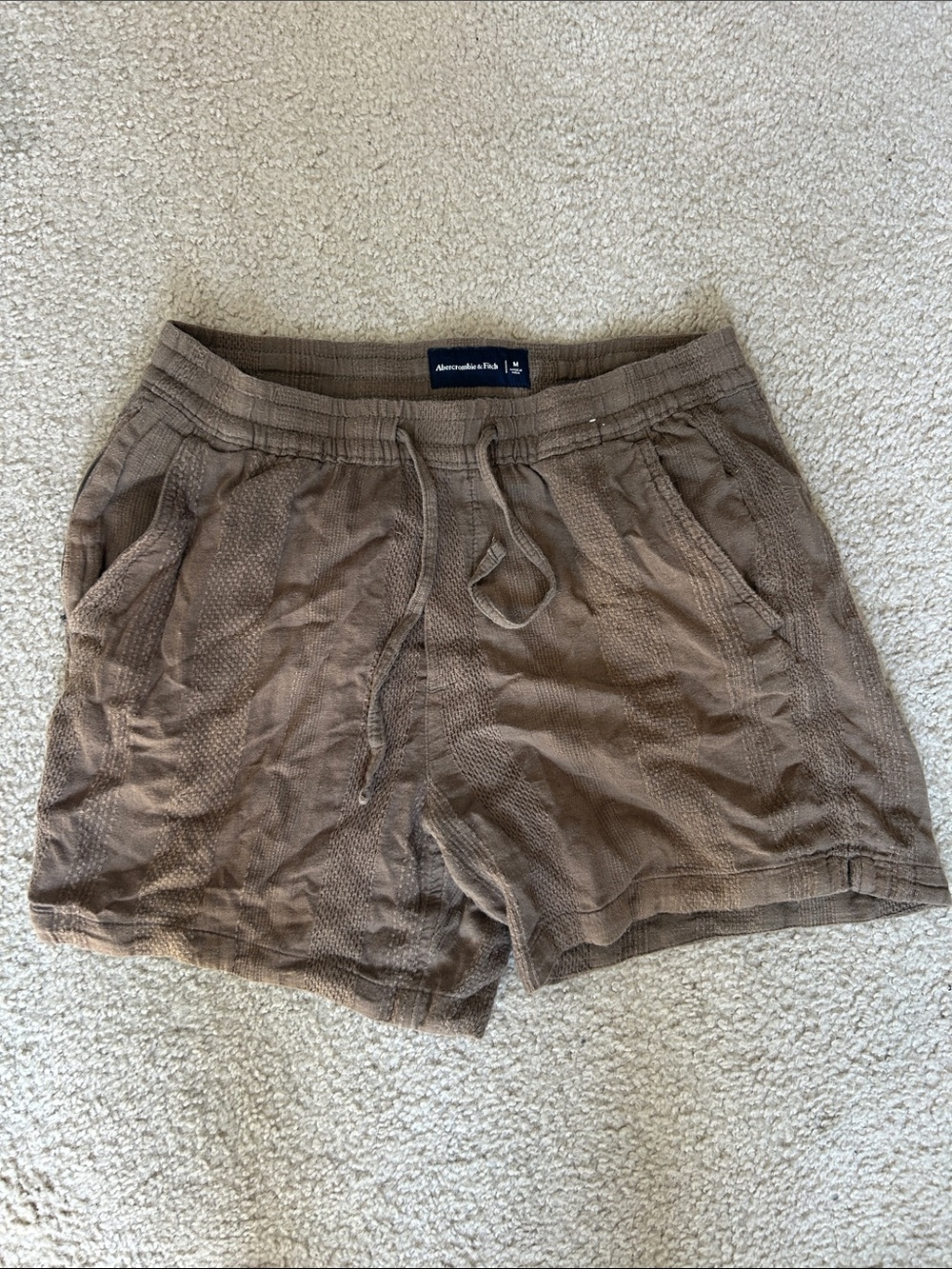 Abercrombie & Fitch Taupe Brown Knit Lounge Shorts